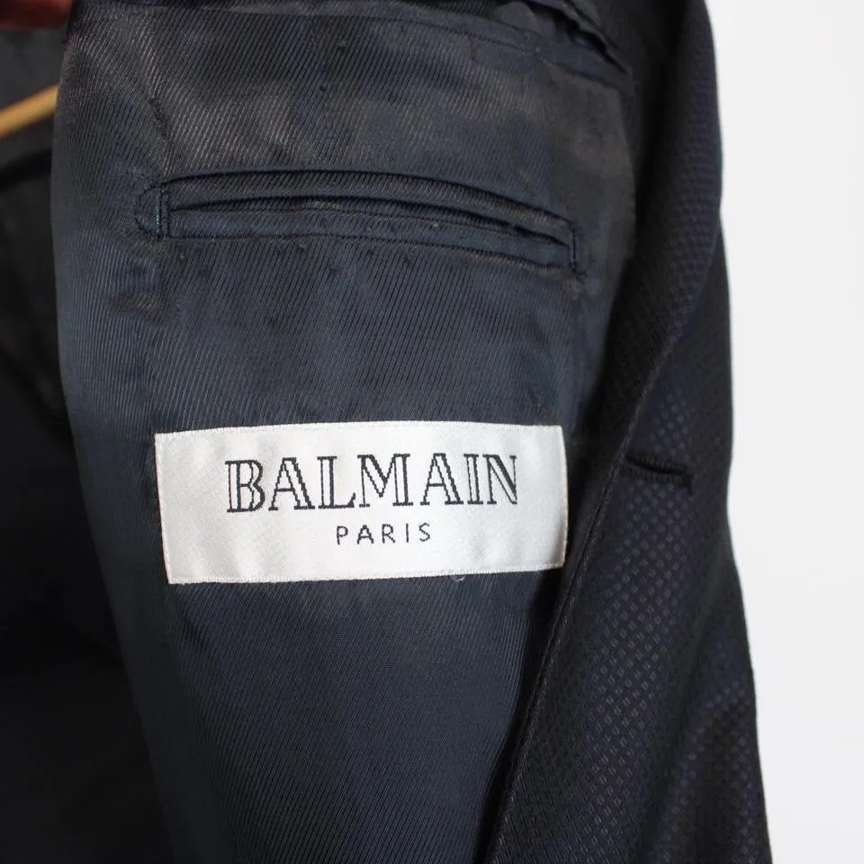 Vintage Balmain Paris Wool/Silk Blazer Jacket XXL