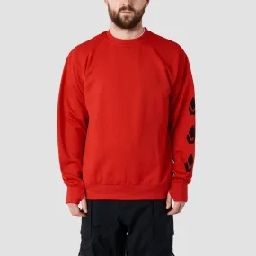 Volcom Core Hydro Snow Crew Sweat Red