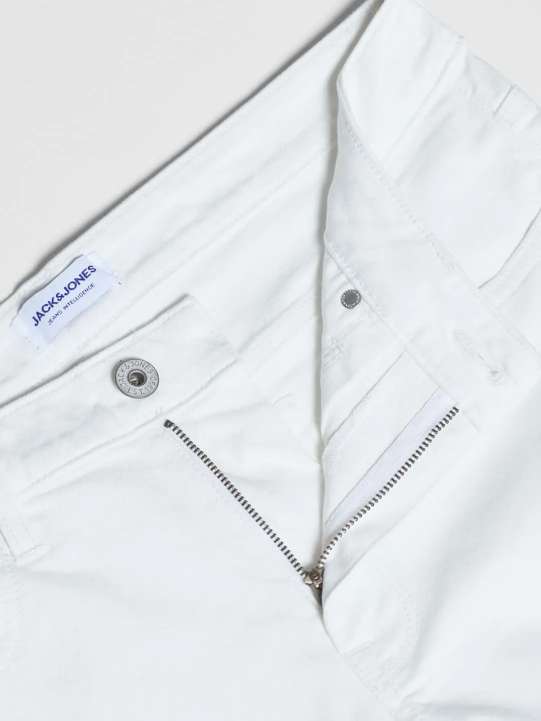 White Low Rise Glenn Slim Fit Jeans
