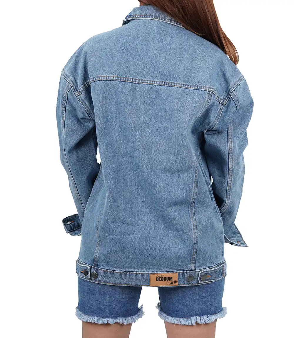 Women's Light Blue Oversized Denim Jacket