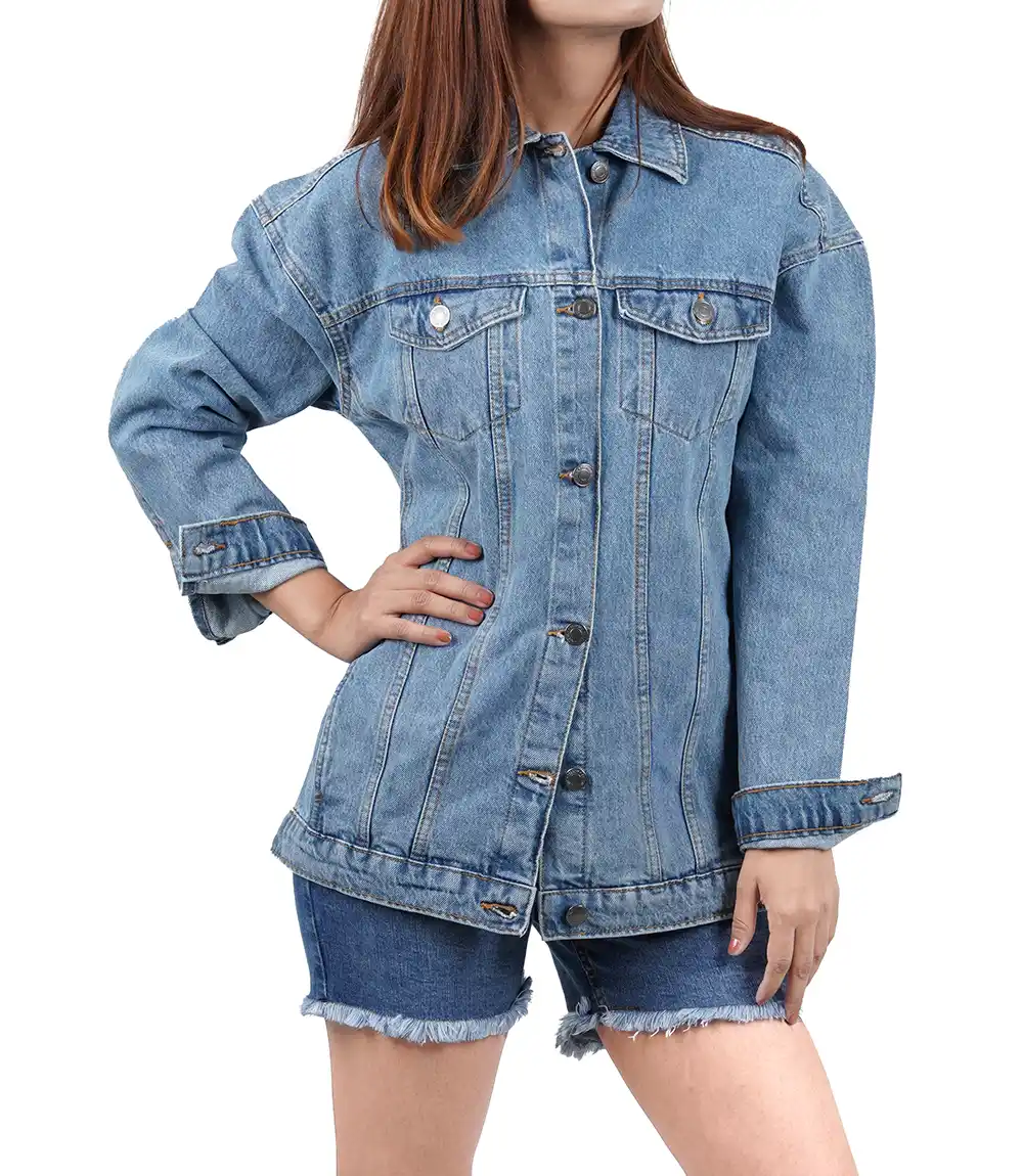 Women's Light Blue Oversized Denim Jacket