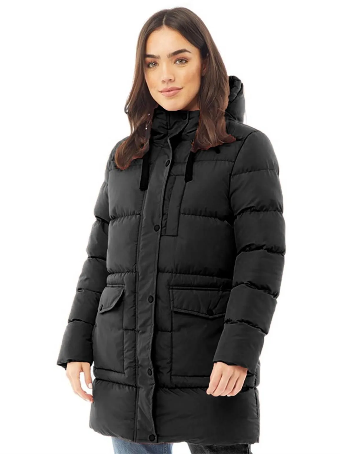 Womens Plus Size Multi Pocket Parka Coat, UK Sizes 18 to 24