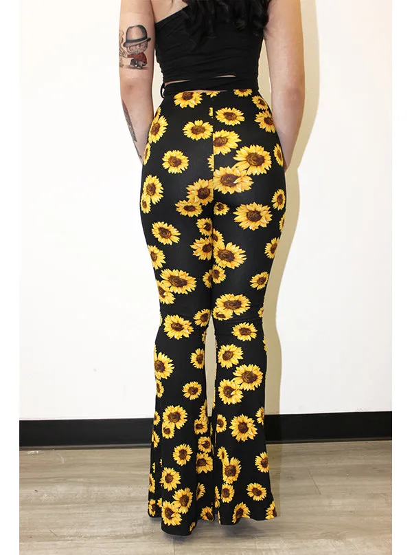 Women's Sunflower Stunner Bell Bottoms