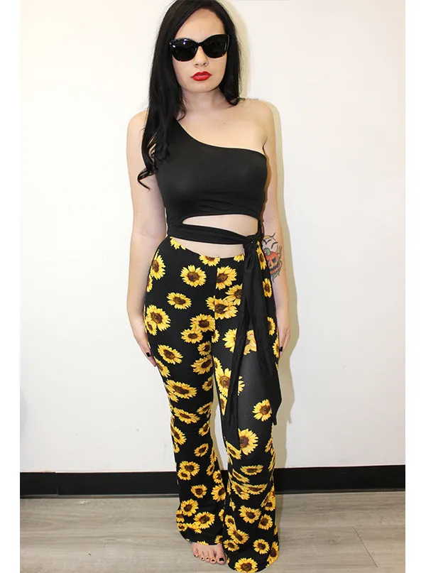 Women's Sunflower Stunner Bell Bottoms