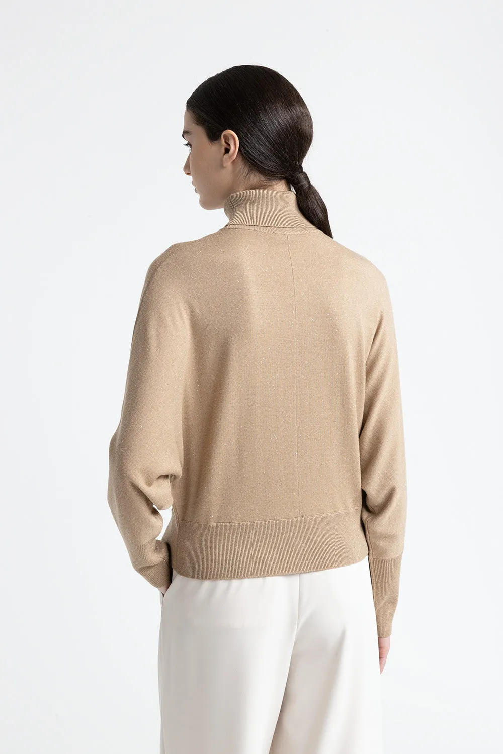 Wool and viscose V neck sweater